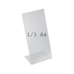 1/3 A4 angle portrait sign holder-counter   (acrylic sign holder)