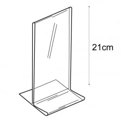 1/3 A4 budget vertical sign holder-counter   (PVC sign holders)