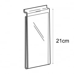 1/3 A4 portrait sign holder-slatwall   (acrylic slatwall sign holder)