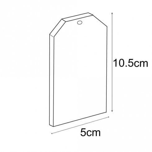 10.5 x 5cm blank gift tag