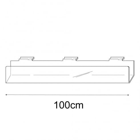100cm deep greeting card rack slatwall