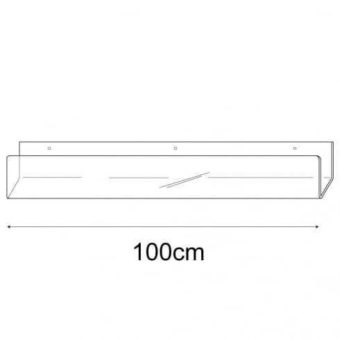 100cm deep greeting card rack wall fixing