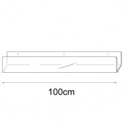 100cm deep greeting card rack wall fixing