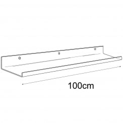 100cm deep lipped wall fixing shelf