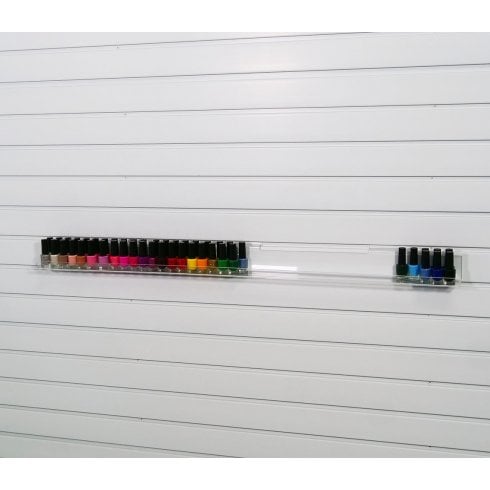 100cm shallow lipped slatwall shelf
