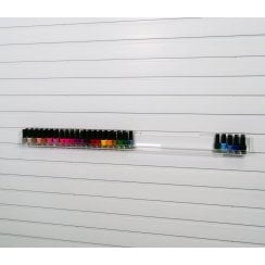 100cm shallow lipped slatwall shelf
