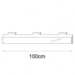 100cm single greeting card (0.5cm capacity) rack slatwall