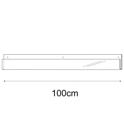 100cm single greeting card (0.5cm capacity) rack wall fixing