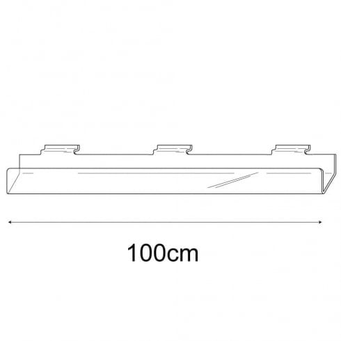 100cm standard greeting card rack slatwall