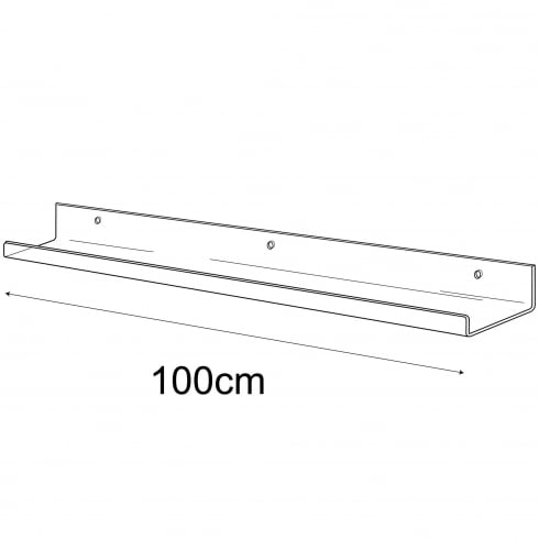 100cm standard lipped wall fixing shelf