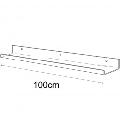 100cm standard lipped wall fixing shelf