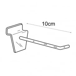 10cm single slatwall prong hook