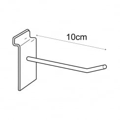 10cm single slatwall prong hook