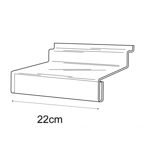 10cmx22cm shelf +sign holder-slatwall   (acrylic shelves: slatwall)
