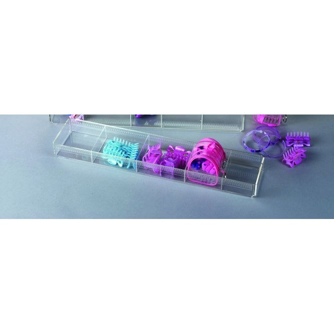 10cmx50cm tray: adjustable dividers   (acrylic containers & trays)