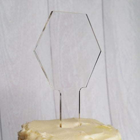 12cm hexagon cake topper 