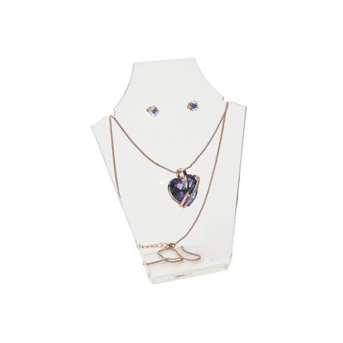 13cm necklet: flat front bust pendant and necklace jewellery display stand