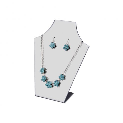 13cm necklet: flat front bust pendant and necklace jewellery display stand