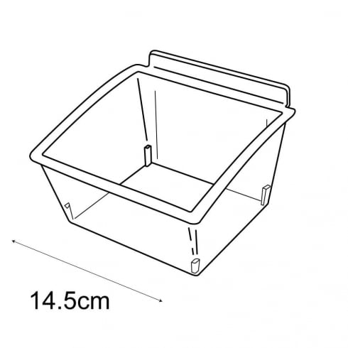 14cm budget dump bin-slatwall   (trays & tubs for slatwall)