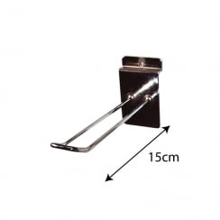 15cm looped euro slatwall prong hook