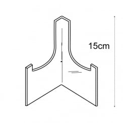15cm plate stand   (acrylic plate stands: shop equipment)