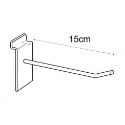 15cm single slatwall prong hook