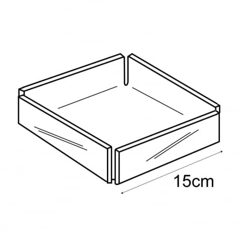 15cm square tray   (acrylic trays & tubs)