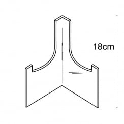 18cm plate stand   (acrylic plate stands: shop equipment)