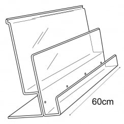 2 tier magazine rack slatwall