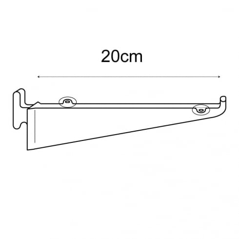 20cm bracket-wallstrip (wall strip shelving system)