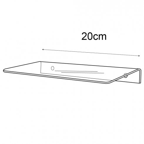 20cm floating wall shelf