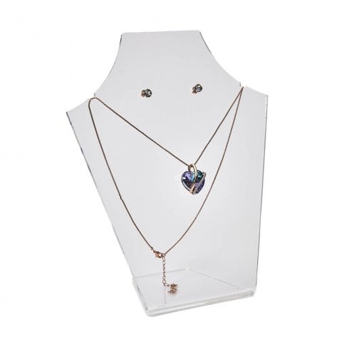 20cm necklet: flat front bust pendant and necklace jewellery display stand