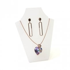 20cm necklet: flat front bust pendant and necklace jewellery display stand