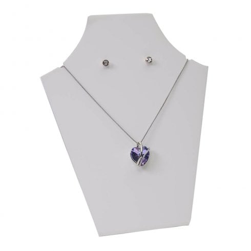 20cm necklet: flat front bust pendant and necklace jewellery display stand