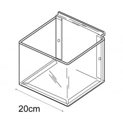 20cmx20cm bin-slatwall   (trays & tubs for slatwall)