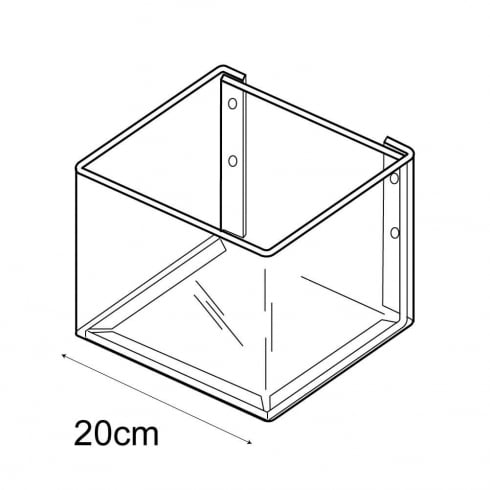 20cmx20cm bin-wall   (wall fixing trays & tubs)