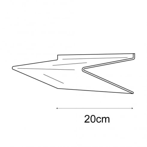 20cmx20cm heavy duty shelf-slatwall   (acrylic shelves: slatwall)