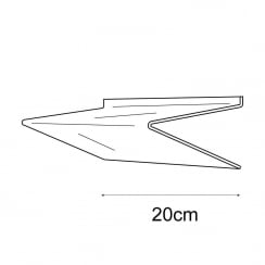 20cmx20cm heavy duty shelf-slatwall   (acrylic shelves: slatwall)