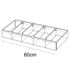 20cmx60cm tray: adjustable dividers   (containers & trays: retail display)