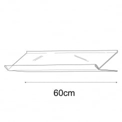 21cmx60cm lipped sloping display-slatwall   (slatwall acrylic shelf)