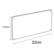 22 x 13.5cm blank rectangle sign