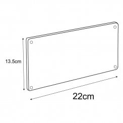 22 x 13.5cm blank rectangle sign
