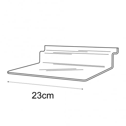 23cm floating slatwall shelf