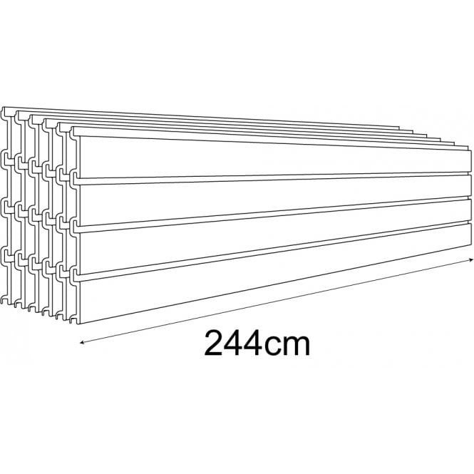 244cm Slatwall panels: pack of 6