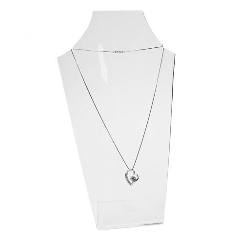 25cm necklet: curved bust pendant and necklace jewellery display stand