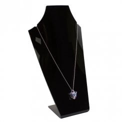 25cm necklet: curved bust pendant and necklace jewellery display stand