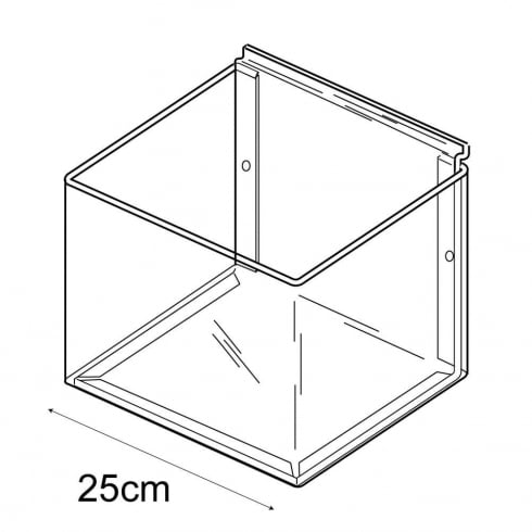 25cmx25cm bin-slatwall   (trays & tubs for slatwall)
