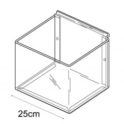 25cmx25cm bin-slatwall   (trays & tubs for slatwall)