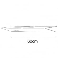 25cmx60cm heavy duty shelf-slatwall   (acrylic shelves: slatwall)