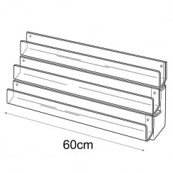 3 tier 60cm greeting card rack wall fixing